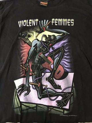 Vintage 1994 Violent Femmes Us Tour Concert T Shirt Punk Rock Brockum 90s Band L