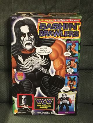Wcw/nwo 1998 Bashin’ Brawlers Sting Talking Wrestling Buddy Mib
