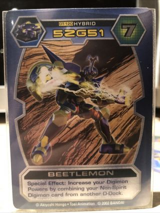 Digimon D - Tector Card Game Beetlemon Dt - 120 Hybrid