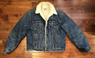Vintage Levi’s Sherpa Lined Jean Jacket Made In Usa