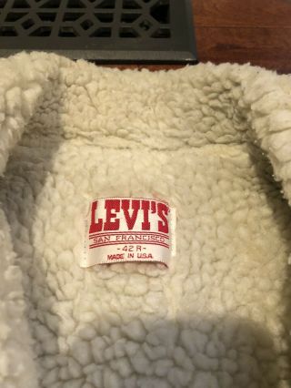 Vintage Levi’s Sherpa Lined Jean Jacket Made In USA 3