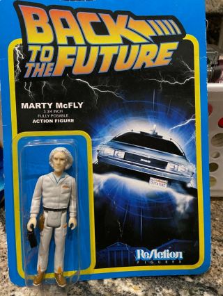 Rare Docbrown Back To The Future 7 Reaction Figure In Mcfly Box Error