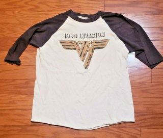 Mens Vintage 1980 Van Halen Invasion World Tour Shirt.  Rare