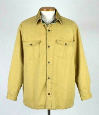 Vintage 90s Polo Ralph Lauren Canvas Flannel Lined Field Jacket Mens Size M / L