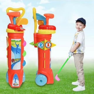 1 Set Outdoor Children Golf Club Toys Plastic Mini Golf Sports Educational To_ec