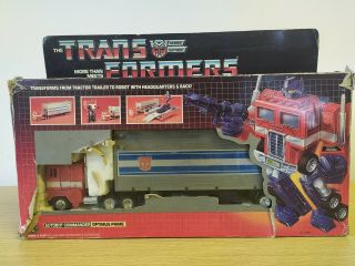 Transformers G1 Optimus Prime 1984 Boxed Vgc Hasbro 1984