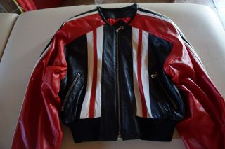 Michael Hoban North Beach Leather Vintage Women Short Jacket size 7/8 2