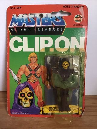 Vintage 1980’s He - Man Masters Of The Universe Skeletor Clip On Nip