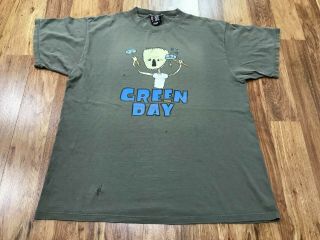 Xl - Vtg 1997 Green Day Nimrod 90s Giant Distressed Cotton T - Shirt
