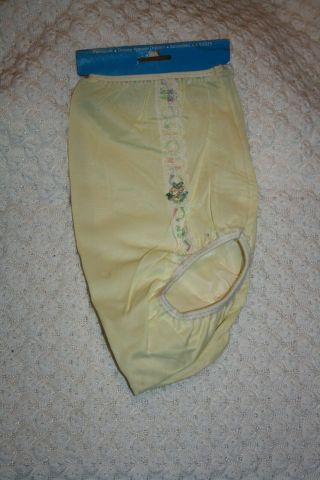Vintage NOS Dress Up yellow pants bottoms diaper cover sheer overlay waterproof 2