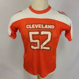 Vintage 70s 80s Sears Teen Male Cleveland Browns Knit Football Jersey T Shirt