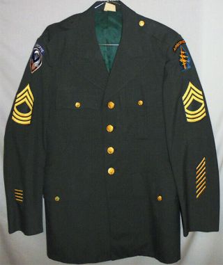 Vietnam War - Special Forces/187th Airborne - Vintage Us Army Master Sgt Uniform