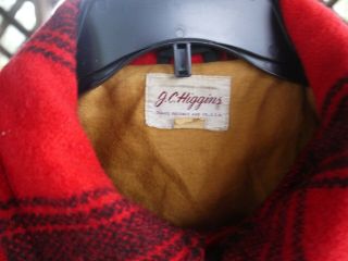 Vintage JC Higgins Hunting Wool Coat Sears Roebuck Plaid 2