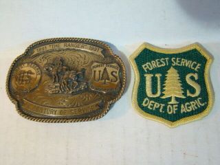 United States Forest Service Usfs 1891the Ranger1991 Bronze Belt Buckle