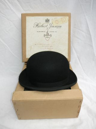 Herbert Johnson Boxed Bowler Hat Size 7