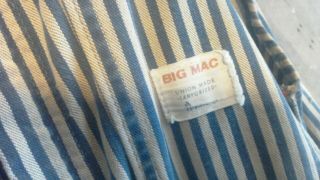 Vintage Penney’s Big Mac Hickory Stripe Overalls Bibs Sanforized Union Made