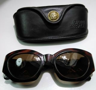 Vintage Gianni Versace Mod.  420d Col.  279 Sunglasses Tortoise Italy Women W/cover
