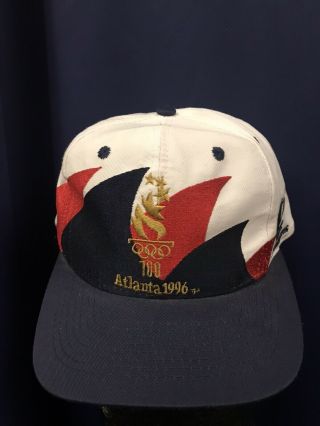 Vintage 1996 Atlanta Olympics Logo Athletic Sharktooth Snapback Hat