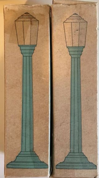 2 Colber Manufacturing Boulevard Lamp 14v Model Train Lionel Layout Accessories.