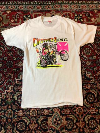 Vintage 1968 Roach Studio Choppers Inc.  T Shirt Size Large 100 Cotton