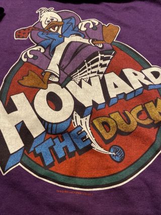 Vintage Marvel T Shirt 1985 Howard The Duck Movie Promo Large Single Stitch 3