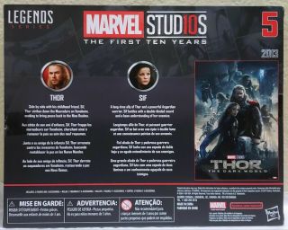 Marvel Legends Studios First 10 Years: Thor The Dark World 2 Pack Thor And Sif