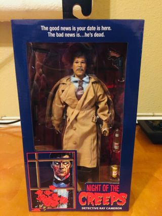 Night Of The Creeps - Detective Ray Cameron Figure (tom Atkins) By Neca