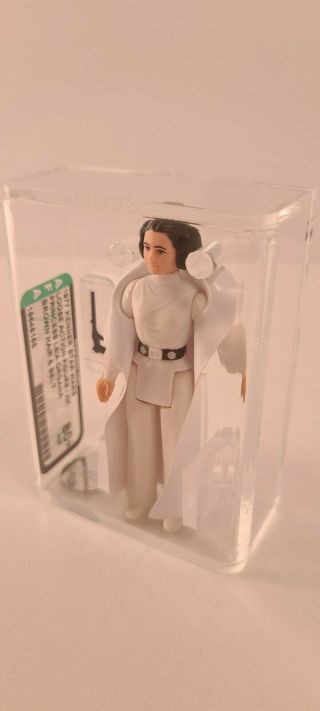 1977 Kenner Star Wars Princess Leia Brown Hair Belt Hk Loose Afa 80,  018a