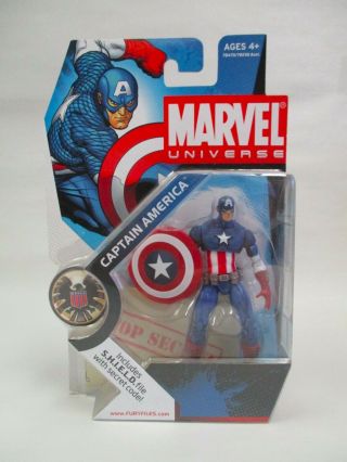 2008 Moc Hasbro Marvel Universe 3 3/4 " Captain America Figure Series 1 012