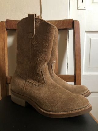 Vintage Red Wing Rough Out Boots Size 7 1/2 D 8188 Style