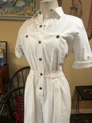 Vintage 1980’s Dreams White Cotton Jumpsuit 2