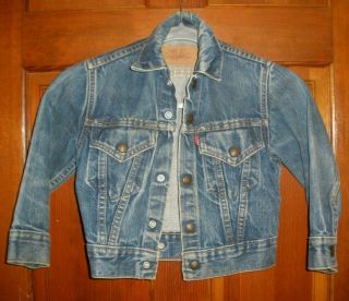 Vintage Levis Big E Trucker Jacket Type Iii 3 Made In Usa Kids Boys Youth
