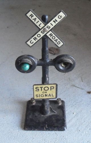 Vintage O Scale Metal Railroad Signal Crossing 7 1/2 " Look 4