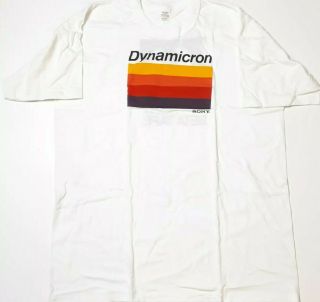 Sony Dynamicron Betamax 80s Vintage White Rare 50/50 T Shirt Sz L