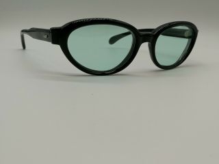 Vintage Silhouette Mod 11 Mate Black Acetate Oval Sunglasses Made In Austria Grt