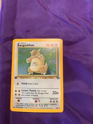 Pokemon 1st Edition Kangaskhan 5/64 Holo Rare Jungle Set N/m