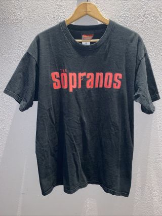 Vintage The Sopranos T - Shirt Size Extra Large Fruit Of The Loom Heavy Cotton
