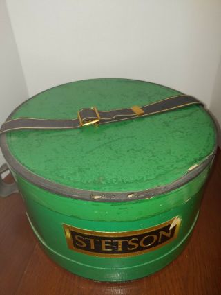 Vintage Stetson Hat Box Green