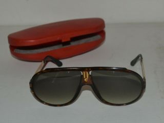 Vintage 1980s Carrera Sunglasses Aviator Style W/case