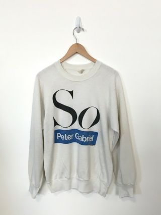 Vintage 80s Peter Gabriel Soft & Thin Tour Sweatshirt T Shirt