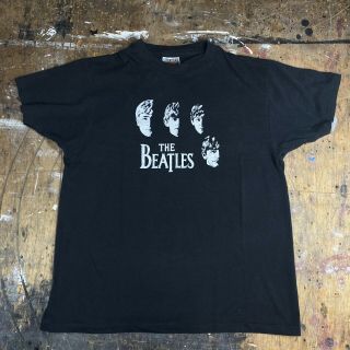 Vintage 80s “with The Beatles” T - Shirt 90s Single Stitch Concert Band Tee Vtg
