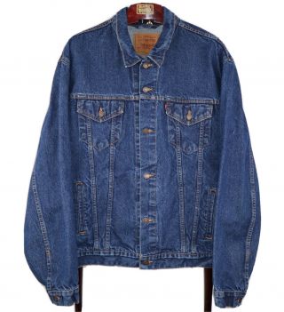 Vintage Levi Strauss & Co.  Denim Jean Trucker Jacket 71506 - 0216 Size 54 Made Usa