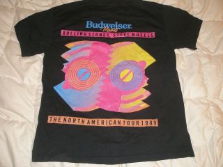 True Vintage 1989 Rolling Stones Steel Wheels Concert Tour Tee - Shirt Euc Usa