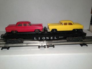 Lionel 6424 Twin Auto Flatcar W/ 2 Cars