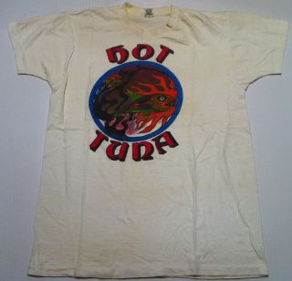 Hot Tuna 1970s Vintage Concert Crew T - Shirt Jefferson Airplane Starship