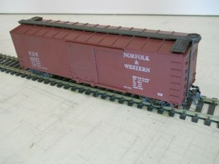 N & W Norfolk & Western 42777 Brown Dbl.  Sheath Box Car Custom R.  T.  R.  1/87