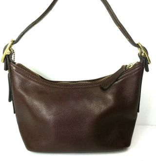 Coach Vintage Small Mini Brown Leather Handbag Shoulder Bag