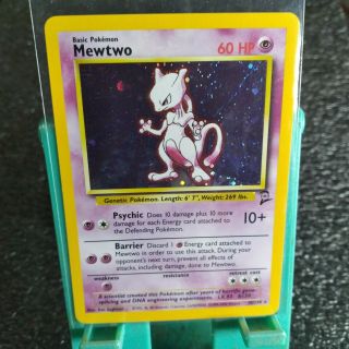 Mewtwo - Base Set 2 - 10/130 - Rare Holo Foil - Pokemon Card