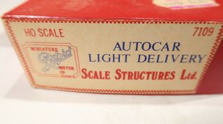 G Scale Structures Ho Scale 7109 Autocar Light Delivery