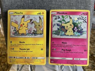 Pokemon Pikachu Mimikyu Promos Holo Rare Team Up Blister Sm162 Nm Fresh Pulls A